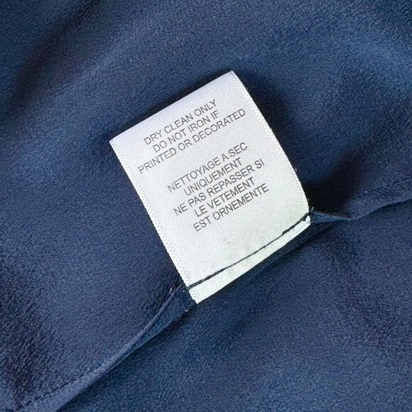 Joie Boho Silk Shift Mini Dress Sz.S Blue Lace Tie Neck Bell Sleeve Whimsigoth - Picture 11 of 14